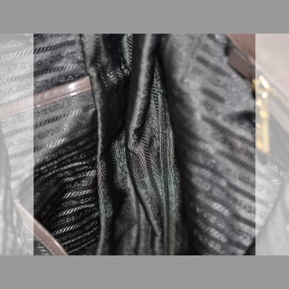 AUTHENTIC PRADA BROWN VINTAGE LEATHER NAPPA 2 WAY SHOULDER TOTE BAG - Picture 14 of 14